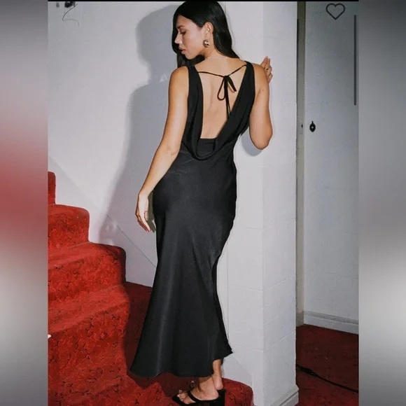 Princess Polly | Dresses | Princess Polly Black Medland Bias Cut Maxi Dress  Black Size 4 Sold Out | Poshmark